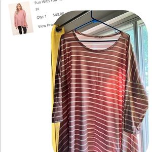 💕FUN WITH YOU TUNIC MAUVE/IVORY - CHIC SOUL💕